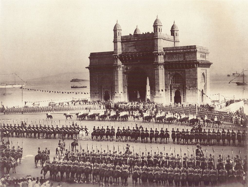 A parade ceremony at Gateway of India