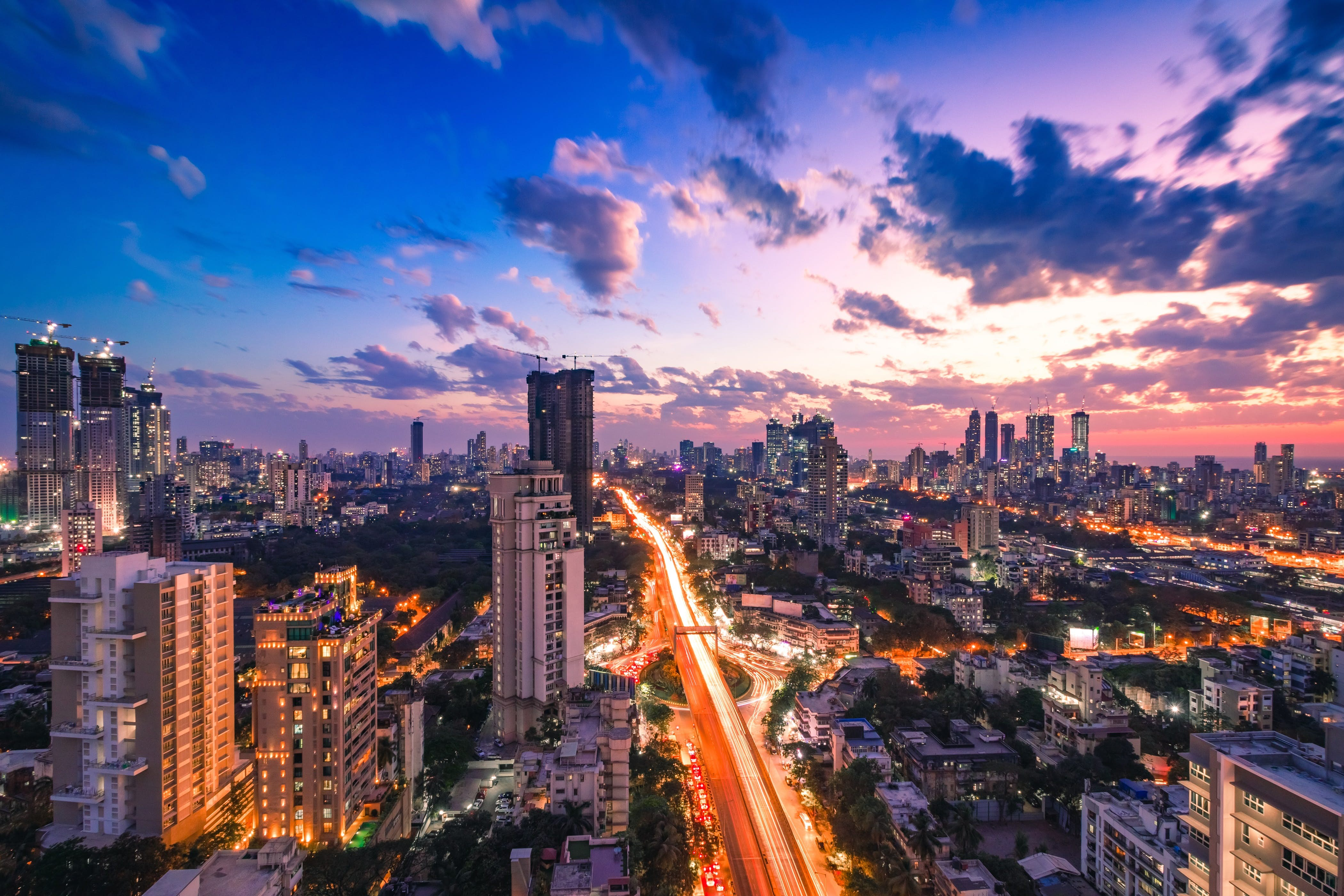 A city view from a height