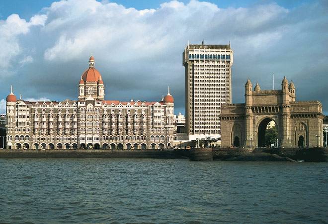 Gateway of India along with new and old Taj