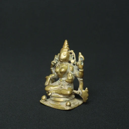 anupurna goddess bronze sculpture side view 1
