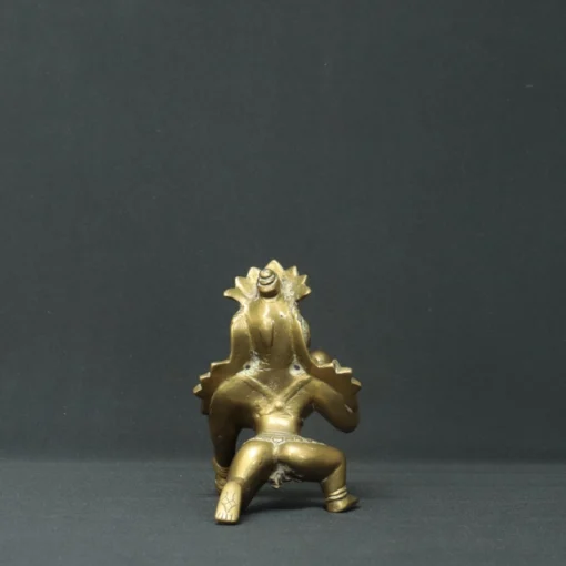 baby krishna bronze sculpture back view
