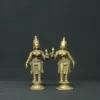 bhudevi and shridevi bronze sculpture front view
