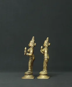 bhudevi and shridevi bronze sculpture side view 3
