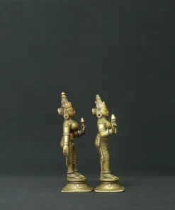 bhudevi and shridevi bronze sculpture side view 4