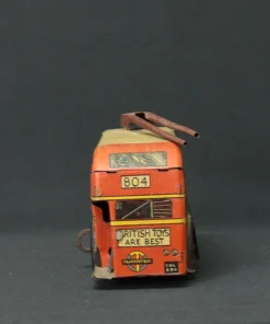 british transport tin toy bus back view