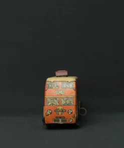 british transport tin toy bus front view