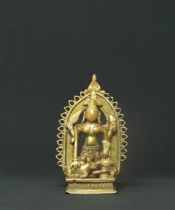 devi panchayatana bronze sculpture front view
