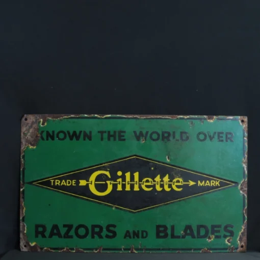 gillette advertising sign board front view