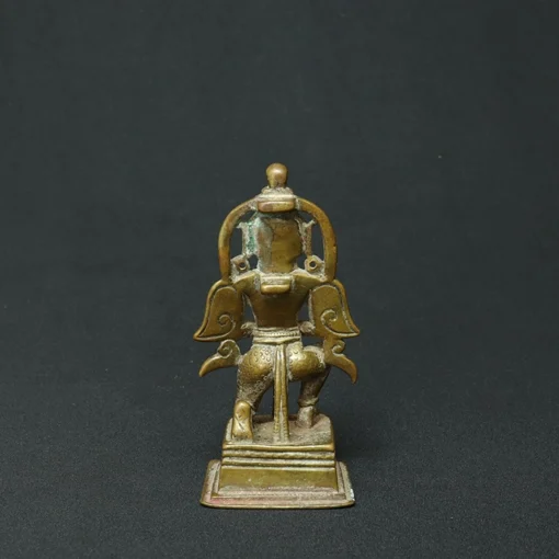 hanuman anjali mudra bronze sculpture back view