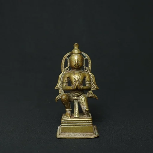 hanuman anjali mudra bronze sculpture front view