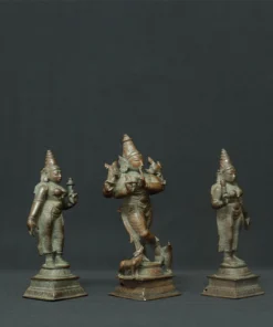 krishna venugopala and consorts bronze sculpture side view 3