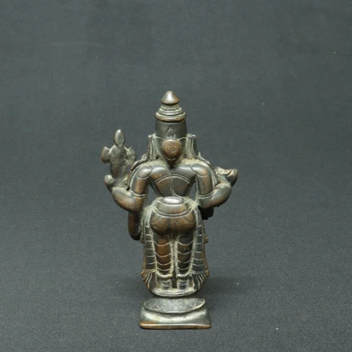 lord vishnu bronze sculpture III back view