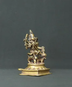 mahishasura mardini bronze sculpture III side view 3