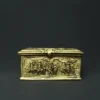 Modern jewellery box bronze collectible front view