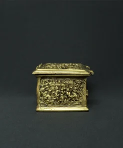 Modern jewelry box bronze collectible side view 1