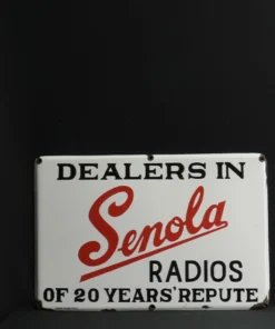 senola radio advertising sign board front view