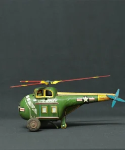 us army tin toy helicopter side view 2