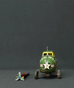 us army tin toy helicopter side view 4