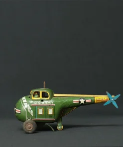 us army tin toy helicopter side view 5