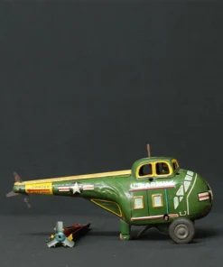 us army tin toy helicopter side view 6