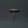 vintage cork screw bronze collectible V side view 1