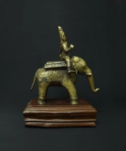 ayyanar on elephant bronze sculpture II side view 2