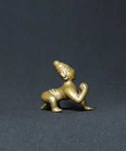 baby krishna bronze sculpture X side view 2