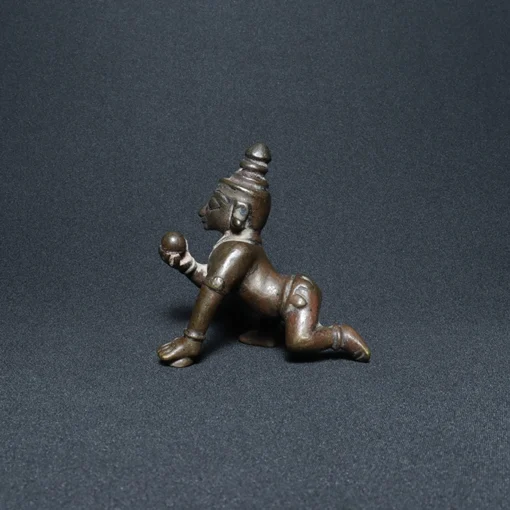 baby krishna bronze sculpture XII side view 1