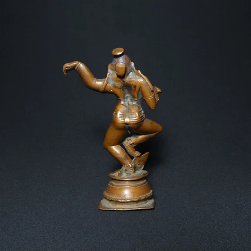 dancing krishna bronze sculpture III back view