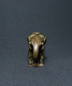 elephant bottle bronze collectible front view