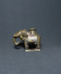 elephant bottle bronze collectible side view 2
