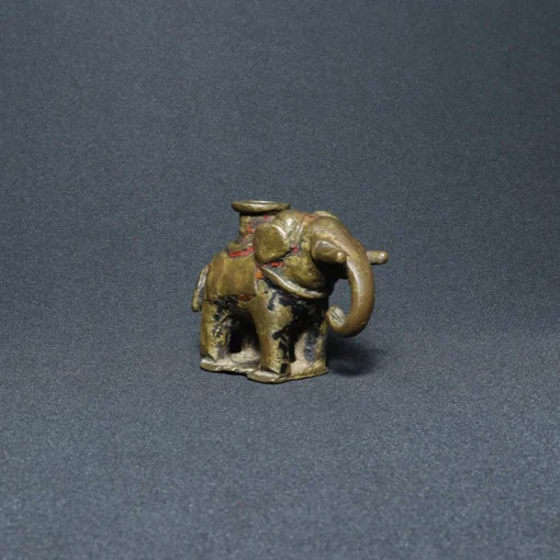 elephant bottle bronze collectible side view 3