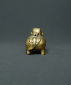 elephant shaped ink pot bronze collectible back view