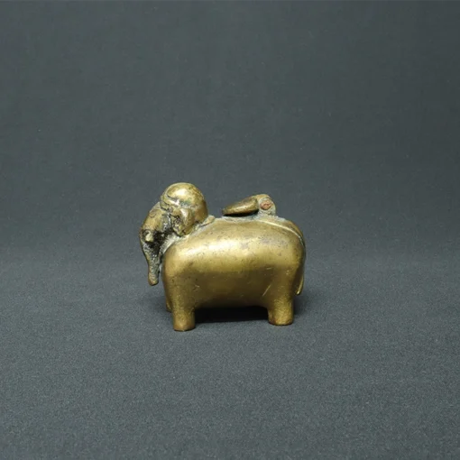 elephant shaped ink pot bronze collectible side view 2