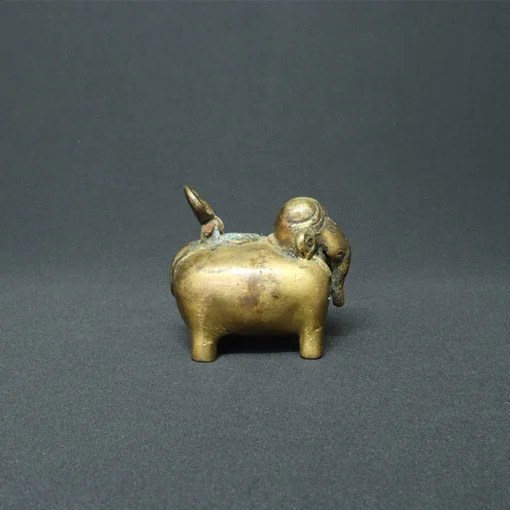 elephant shaped ink pot bronze collectible side view 4