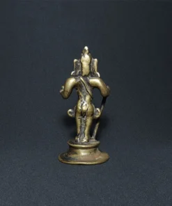 shiva bhikshatana bronze sculpture back view