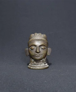 shiva head bronze sculpture front view