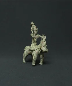 shiva on horse bronze sculpture side view 3