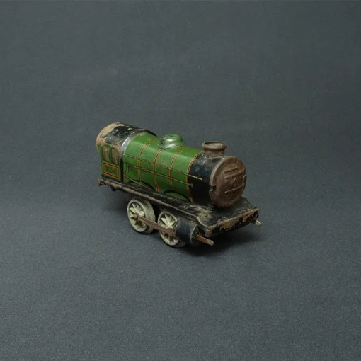 train tin toy collectibles side view 2