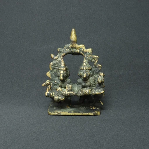 tribal shiva bronze sculpture V front view