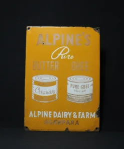 alpine dairy advertising signboard front view