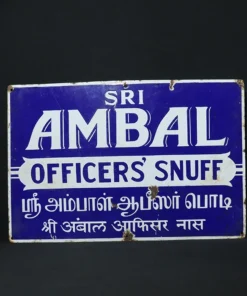 ambal officer snuff advertising signboard front view