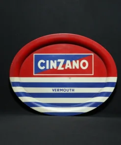 cinzano advertising sign tray front view