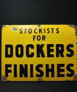 dockers finishers advertising signboard front view