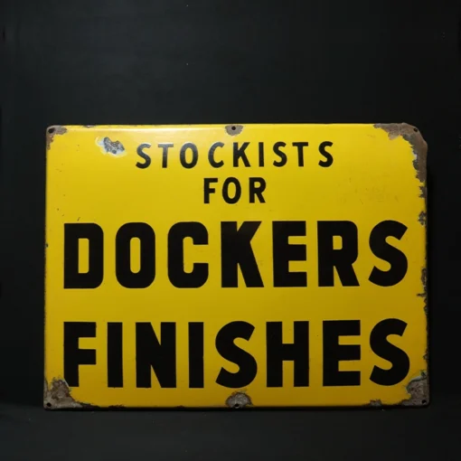 dockers finishers advertising signboard front view