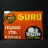 guru steel utensils advertising signboard front view