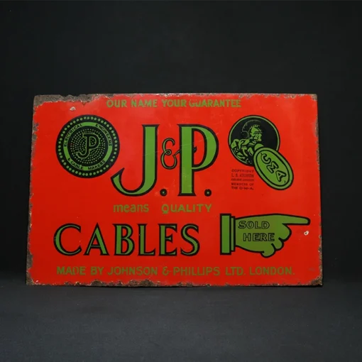 j & p cables advertising signboard back view