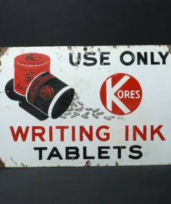 kores writting ink tablets advertising signboard front view