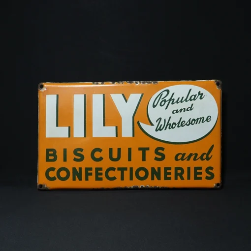 lily biscuits advertising signboard front view