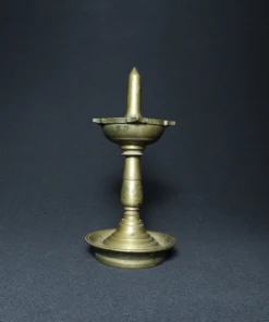 oil lamp bronze collectible front view